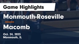 Monmouth-Roseville  vs Macomb  Game Highlights - Oct. 24, 2023