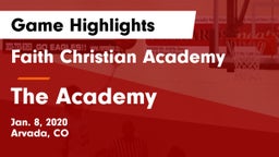 Faith Christian Academy vs The Academy Game Highlights - Jan. 8, 2020