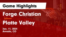 Forge Christian vs Platte Valley Game Highlights - Jan. 11, 2024