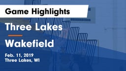 Three Lakes  vs Wakefield Game Highlights - Feb. 11, 2019