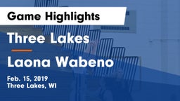 Three Lakes  vs Laona Wabeno Game Highlights - Feb. 15, 2019