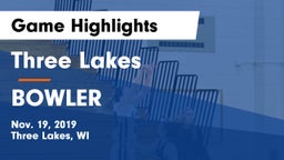 Three Lakes  vs BOWLER Game Highlights - Nov. 19, 2019