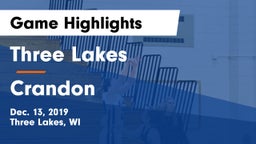 Three Lakes  vs Crandon  Game Highlights - Dec. 13, 2019