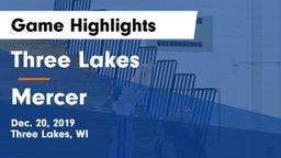 Three Lakes  vs Mercer  Game Highlights - Dec. 20, 2019