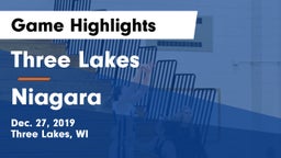 Three Lakes  vs Niagara  Game Highlights - Dec. 27, 2019
