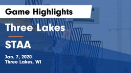 Three Lakes  vs STAA Game Highlights - Jan. 7, 2020