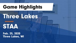 Three Lakes  vs STAA Game Highlights - Feb. 25, 2020