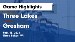 Three Lakes  vs Gresham Game Highlights - Feb. 18, 2021