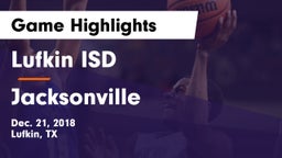 Lufkin ISD vs Jacksonville  Game Highlights - Dec. 21, 2018