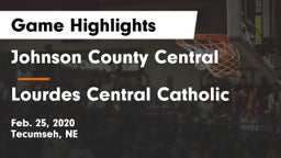Johnson County Central  vs Lourdes Central Catholic  Game Highlights - Feb. 25, 2020
