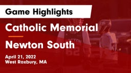 Catholic Memorial  vs Newton South  Game Highlights - April 21, 2022