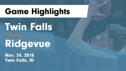 Twin Falls vs Ridgevue Game Highlights - Nov. 24, 2018