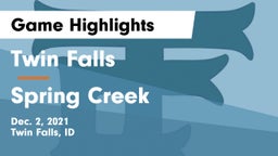 Twin Falls  vs Spring Creek  Game Highlights - Dec. 2, 2021