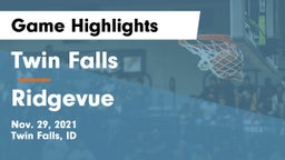 Twin Falls  vs Ridgevue  Game Highlights - Nov. 29, 2021
