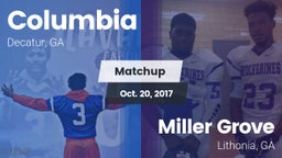 Matchup: Columbia  vs. Miller Grove  2017
