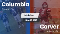 Matchup: Columbia  vs. Carver  2017