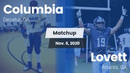 Matchup: Columbia  vs. Lovett  2020