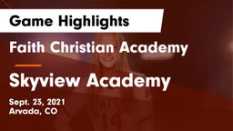 Faith Christian Academy vs Skyview Academy Game Highlights - Sept. 23, 2021
