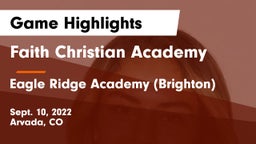 Faith Christian Academy vs Eagle Ridge Academy (Brighton) Game Highlights - Sept. 10, 2022