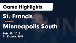St. Francis  vs Minneapolis South  Game Highlights - Feb. 15, 2018