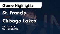 St. Francis  vs Chisago Lakes  Game Highlights - Feb. 2, 2019
