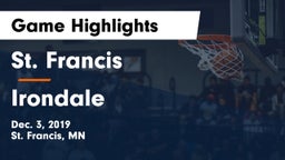 St. Francis  vs Irondale  Game Highlights - Dec. 3, 2019