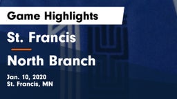 St. Francis  vs North Branch  Game Highlights - Jan. 10, 2020