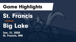 St. Francis  vs Big Lake  Game Highlights - Jan. 21, 2020