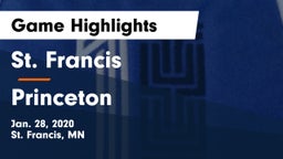 St. Francis  vs Princeton  Game Highlights - Jan. 28, 2020