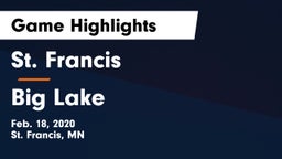 St. Francis  vs Big Lake  Game Highlights - Feb. 18, 2020
