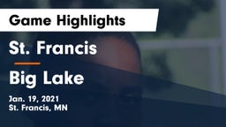 St. Francis  vs Big Lake  Game Highlights - Jan. 19, 2021