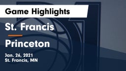 St. Francis  vs Princeton  Game Highlights - Jan. 26, 2021