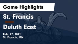 St. Francis  vs Duluth East  Game Highlights - Feb. 27, 2021