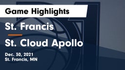 St. Francis  vs St. Cloud Apollo  Game Highlights - Dec. 30, 2021
