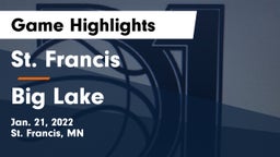 St. Francis  vs Big Lake  Game Highlights - Jan. 21, 2022
