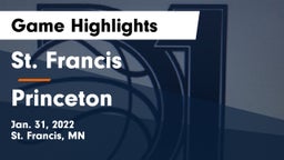 St. Francis  vs Princeton  Game Highlights - Jan. 31, 2022