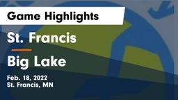 St. Francis  vs Big Lake  Game Highlights - Feb. 18, 2022