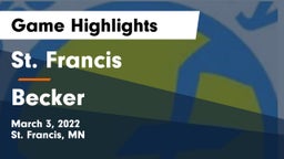 St. Francis  vs Becker  Game Highlights - March 3, 2022