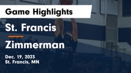 St. Francis  vs Zimmerman  Game Highlights - Dec. 19, 2023