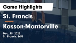 St. Francis  vs Kasson-Mantorville  Game Highlights - Dec. 29, 2023