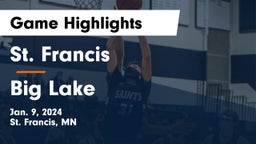 St. Francis  vs Big Lake  Game Highlights - Jan. 9, 2024
