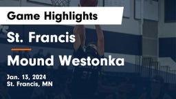 St. Francis  vs Mound Westonka  Game Highlights - Jan. 13, 2024