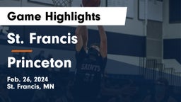 St. Francis  vs Princeton  Game Highlights - Feb. 26, 2024