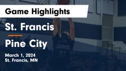St. Francis  vs Pine City  Game Highlights - March 1, 2024