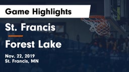 St. Francis  vs Forest Lake  Game Highlights - Nov. 22, 2019