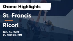 St. Francis  vs Ricori  Game Highlights - Jan. 16, 2021