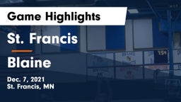 St. Francis  vs Blaine  Game Highlights - Dec. 7, 2021