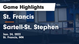 St. Francis  vs Sartell-St. Stephen  Game Highlights - Jan. 24, 2022