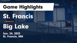 St. Francis  vs Big Lake  Game Highlights - Jan. 24, 2023