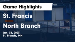 St. Francis  vs North Branch  Game Highlights - Jan. 31, 2023